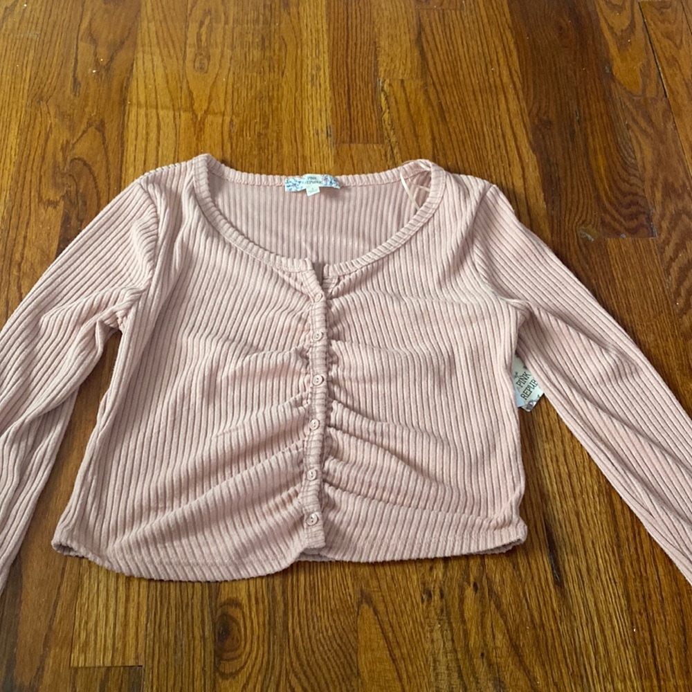 pink long sleeve tee